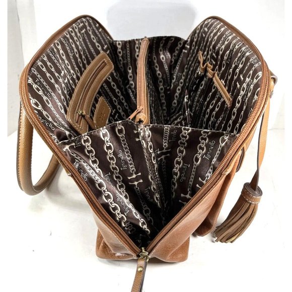 Tignanello Large Brown Leather Shoulder Bag - Lightly Distressed - Picture 4 of 12